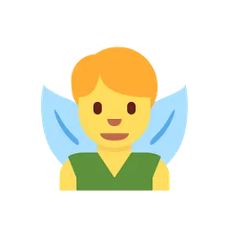 Man fairy animated emoji