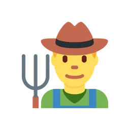 Man farmer animated emoji