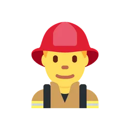 Man firefighter animated emoji