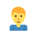 Man frowning cartoon animated emoji