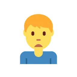 Man frowning animated emoji