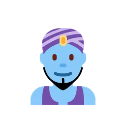 Man genie animated emoji