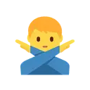 Man gesturing NO cartoon animated emoji