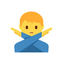 Man gesturing NO animated emoji