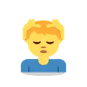 Man getting massage cartoon animated emoji