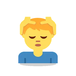 Man getting massage animated emoji