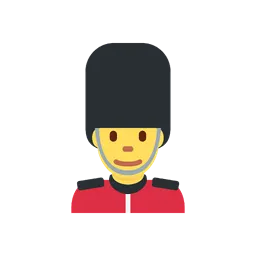 Man guard animated emoji