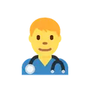 Man health worker cartoon animated emoji
