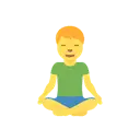 Man in lotus position cartoon animated emoji