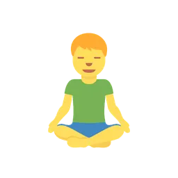 Man in lotus position animated emoji