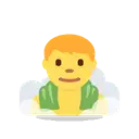Man in steamy room cartoon animated emoji