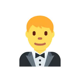 Man in tuxedo animated emoji
