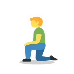 Man kneeling animated emoji