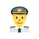 Man pilot cartoon animated emoji