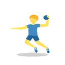 Man playing handball cartoon animated emoji