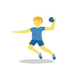 Man playing handball animated emoji