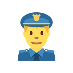 Man police officer animated emoji