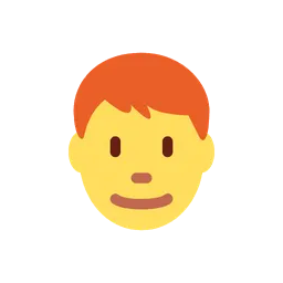 Man: red hair animated emoji