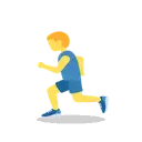 Man running cartoon animated emoji