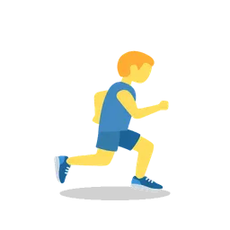 Man running facing right animated emoji