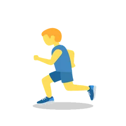 Man running animated emoji
