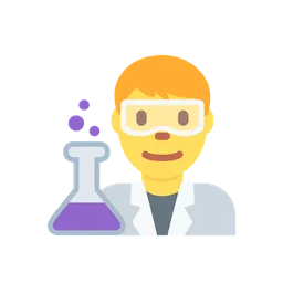 Man scientist animated emoji