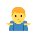 Man shrugging cartoon animated emoji