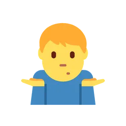 Man shrugging animated emoji
