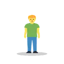 Man standing cartoon animated emoji