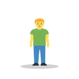 Man standing animated emoji