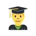 Man student cartoon animated emoji