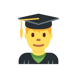 Man student animated emoji