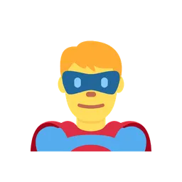 Man superhero animated emoji