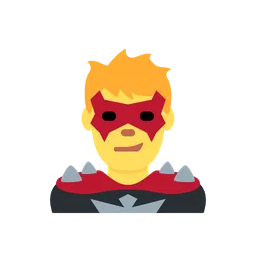Man supervillain animated emoji