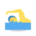 Man swimming cartoon animated emoji
