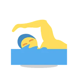 Man swimming animated emoji