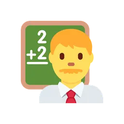 Man teacher animated emoji