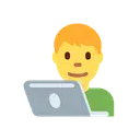 Man technologist cartoon animated emoji
