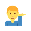 Man tipping hand cartoon animated emoji
