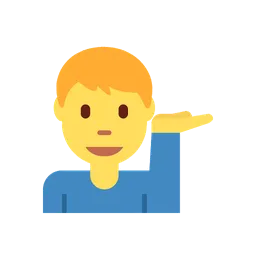 Man tipping hand animated emoji