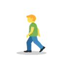 Man walking cartoon animated emoji
