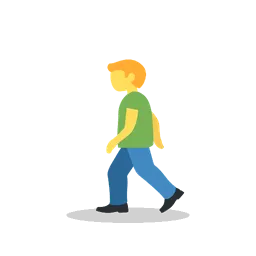 Man walking animated emoji