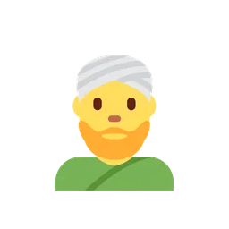 Man wearing turban animated emoji
