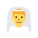 Man with veil cartoon animated emoji