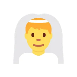 Man with veil animated emoji