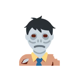 Man zombie animated emoji