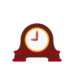 Mantelpiece clock animated emoji