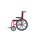 Manual wheelchair cartoon animated emoji