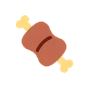 Meat on bone cartoon animated emoji
