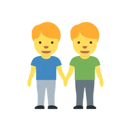 Men holding hands animated emoji
